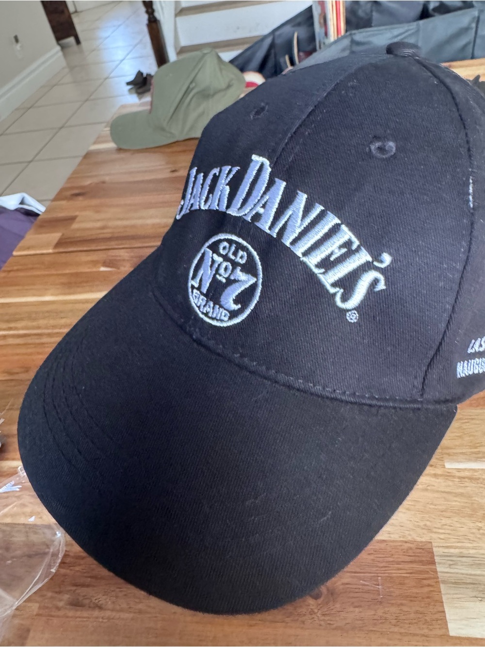 Jack Daniels Black Cap with White Embroidered Logo NFL LV Raiders SnapBack